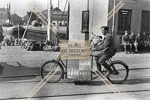 Repro Foto Hafen Aalborg Dänemark Fahrrad Soldaten