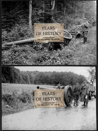 2x Foto kein Zeitgenössisches Original Geschütz Flak Frankreich Belgien