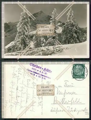 Foto AK Stuibenhütte Garmisch-Partenkirchen 1936 gel. im Wettersteingebirge in