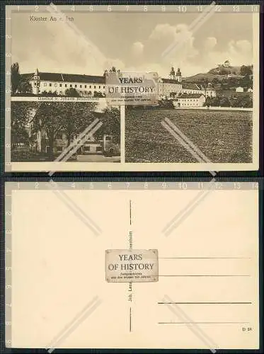 AK Kloster Au Gars am Inn und Gasthof Johann Brandmeier Karte um 1930 