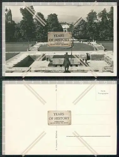 Foto AK München Blick vom Armeemuseum auf Kriegerdenkmal und Hofgarten Karte u