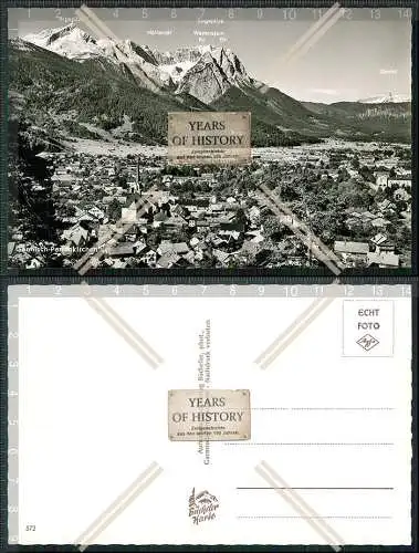 Foto AK Garmisch-Partenkirchen scharfe Foto Aufnahme Panorama mit Alpen Blick