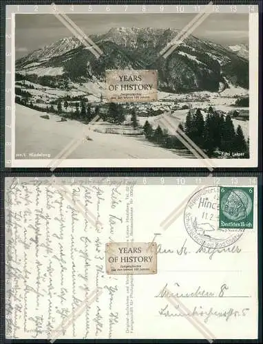 Foto AK Bad Hindelang Oberallgäu Winterlandschaft 1935 gelaufen