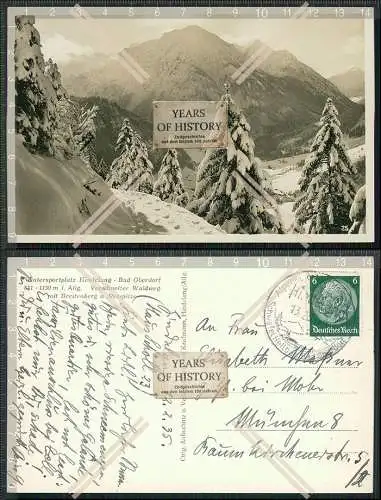 Foto AK Bad Oberdorf Bad Hindelang 1935 gel. im Oberallgäu Alpen mit Breitenbe