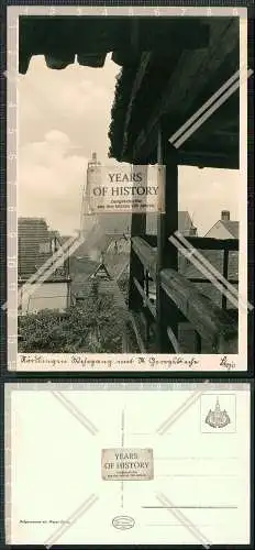 Foto AK Nördlingen Schwaben Blick vom Wehrgang auf St. Georgsturm Karte um 193