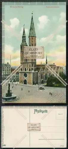 AK Braunschweig Katharinenkirche Hagenmarkt Karte um 1910