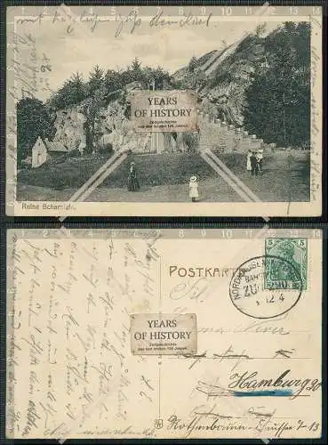 AK Bad Lauterberg Harz Treppenaufgang Ruine Scharzfels Bahnpost 1912 gelaufen 