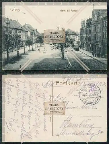 AK Northeim b. Göttingen Markt mit Rathaus 1916 Feldpost gelaufen