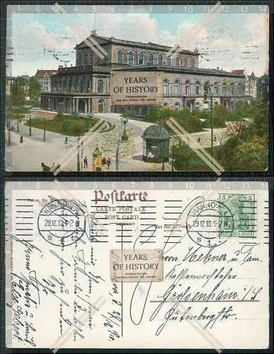 AK Hannover Königliches Hoftheater Litfaßsäule Straßenansicht 1910 gelaufen