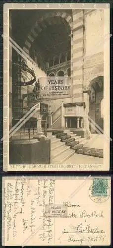 AK Hildesheim in Niedersachsen St. Michaeliskirche Engelchor 1914 gelaufen