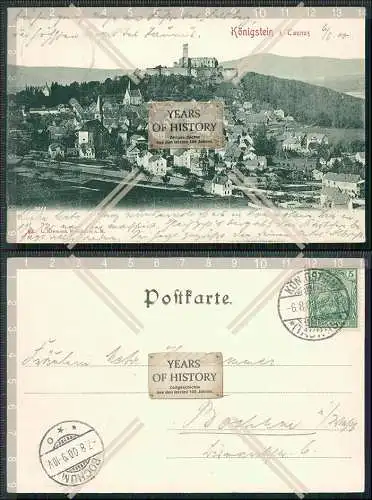 AK Königstein im Taunus L. Clement Frankfurt am Main 1900 gelaufen