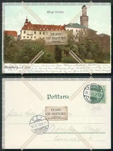 AK Litho Bad Homburg v.d. Höhe Königliches Schloß 1901 gelaufen