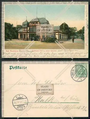 AK Bad Nauheim Hessen Badehaus u. neuer Sprudel 1905 gelaufen