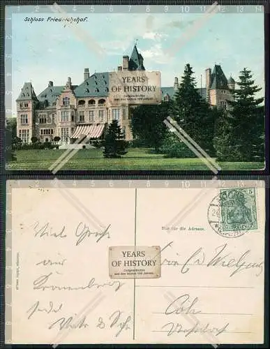 AK Kronberg im Taunus Schloss Friedrichshof 1908 gelaufen