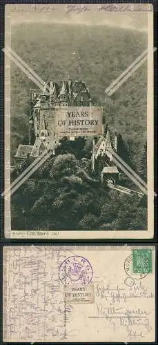 AK Burg Eltz bei Wierschem Rückseite Burgstempel 1926 gelaufen