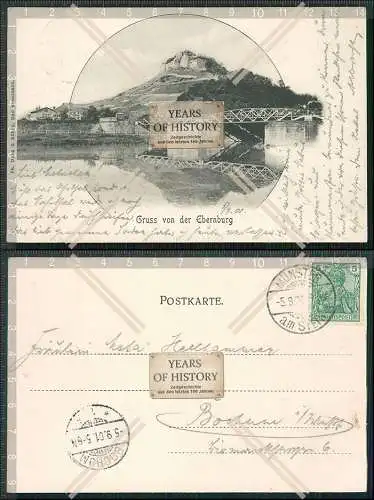 AK Bad Münster am Stein Ebernburg Brücke 1901 gelaufen 