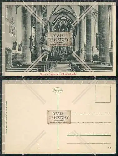 AK Mayen Eifel Inneres der St. Clemens-Kirche Stengel Karte