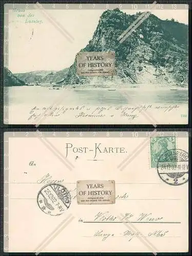 AK Sankt Goarshausen am Rhein Loreley 1902 gelaufen