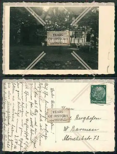 Foto AK Lennep Sauerland Gästehaus Anfrage auf Zimmer siehe Text Bahnpost 1936