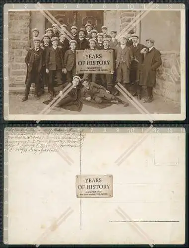Foto AK Bergisch Gladbach Köln 1910 Studenten Studentika Gruppen Aufnahme