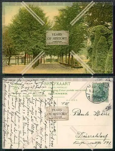 AK Brunssum Limburg Dorpstraat Kloosterstraat Garten Niederlande gel. 1911 Hün