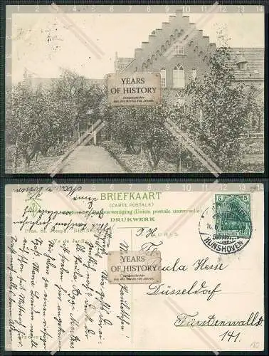 AK Brunssum Limburg Dorpstraat Kloosterstraat Jardin Niederlande gel. 1911 Hün