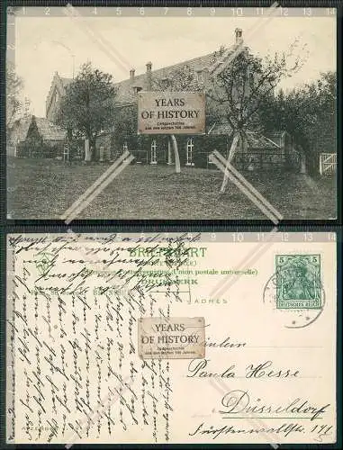 AK Brunssum Limburg Dorpstraat Kloosterstraat Haus Niederlande gel. 1911 Hünsh