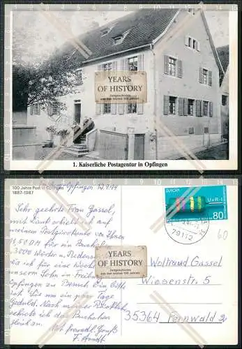Foto AK Kaiserliche Postagentur in Opfingen Freiburg Breisgau Karte gelaufen