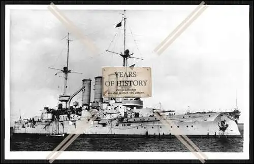 Foto SMS S.M.S. Elsass 1903 Linienschiff der Kaiserlichen Marine