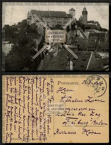 Orig. AK Fürth Bayern Franken Schloss Burg gel. 1915