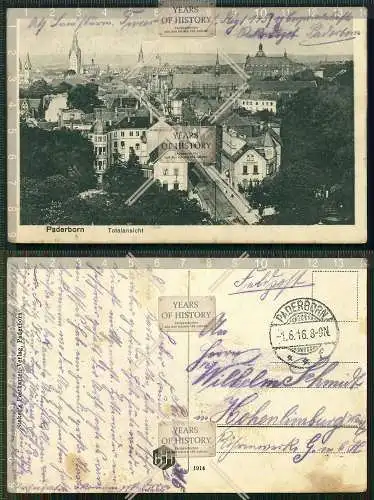 Orig. AK Paderborn gel. Feldpost 1916