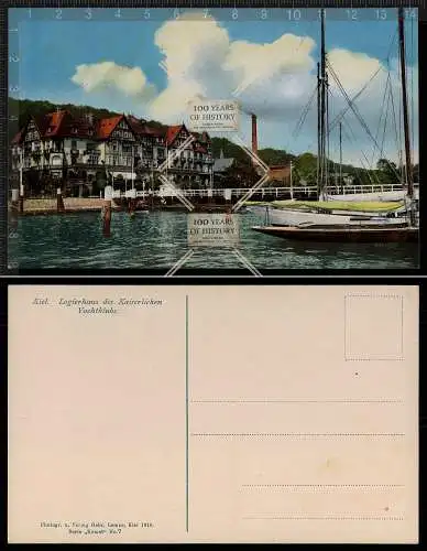 Orig. AK Kiel Schleswig-Holstein Ostsee 1910 Yachtclub