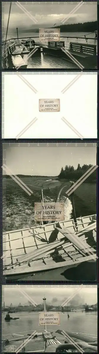 Foto  3x Hafen Fahrt mit Boot um 1950 Finnland Mecklenburg uvm.  