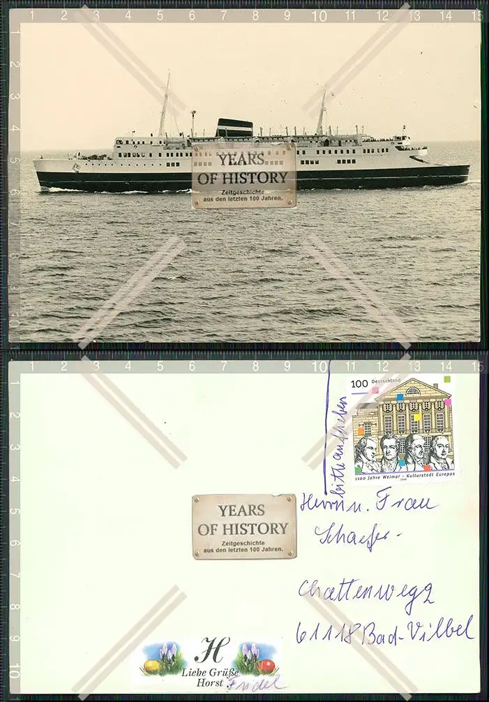 Foto  Hafen Große Kräne Boot Schiff Kong Frederik IX Werft um 1950 Finnland M