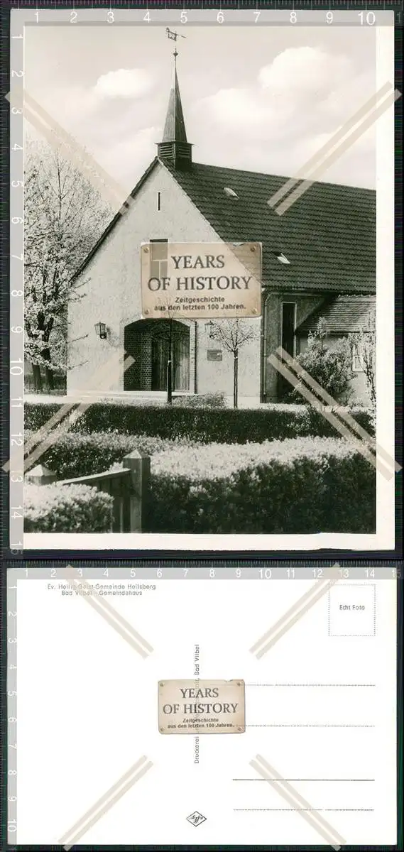 Foto AK Bad Vilbel Gemeindehaus bei der Flüchtlingssiedlung Heilsberg