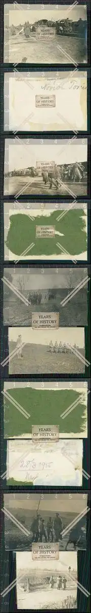 Foto  1. WK 6x Soldaten verladen am Bahnhof exerzieren im Gelände 1916