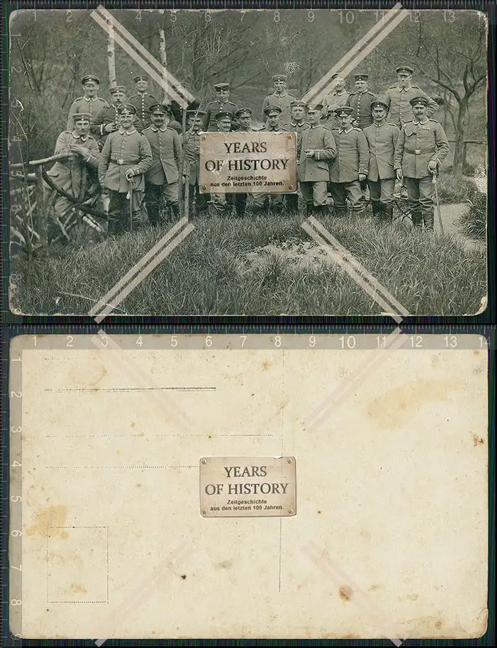 Foto AK 1. WK Soldaten im Felde Gruppenfoto 1915