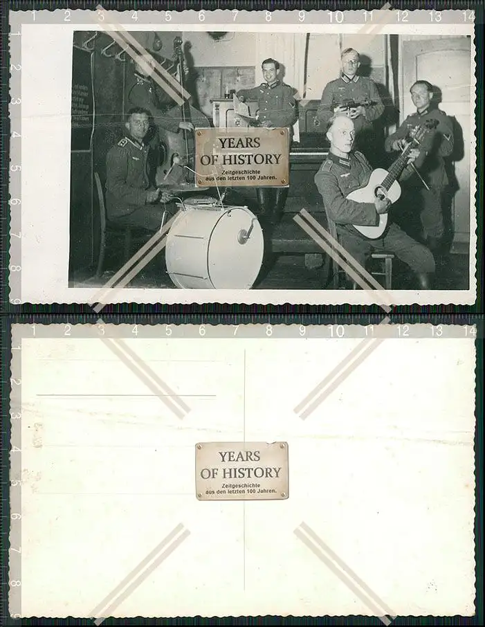 Foto AK Soldaten 1941 kleine 6 Mann Band Musikinstrumente siehe Foto
