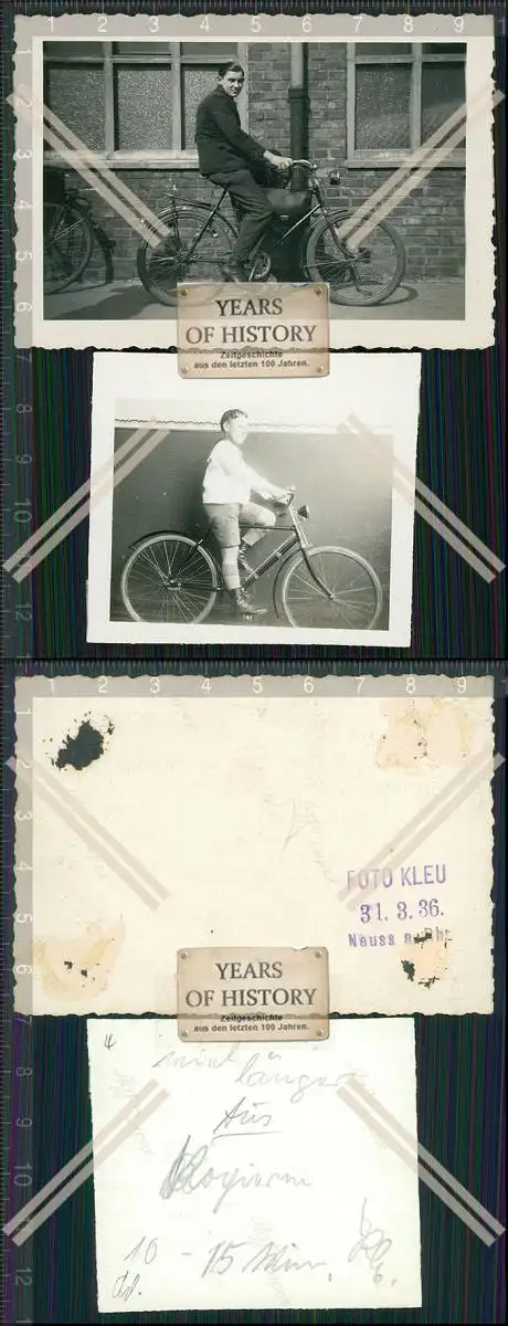 Foto 2x Fahrrad Bike Jungs 1936