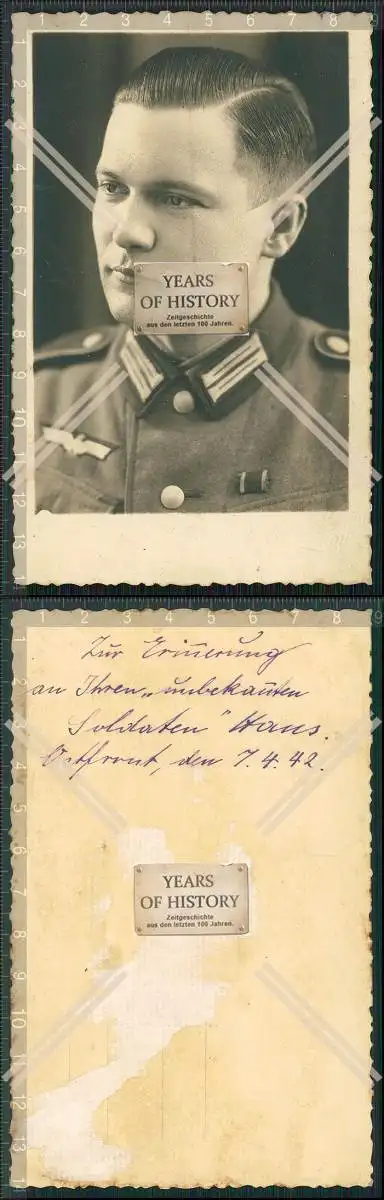 Foto Portrait Soldat Ostfront 1942