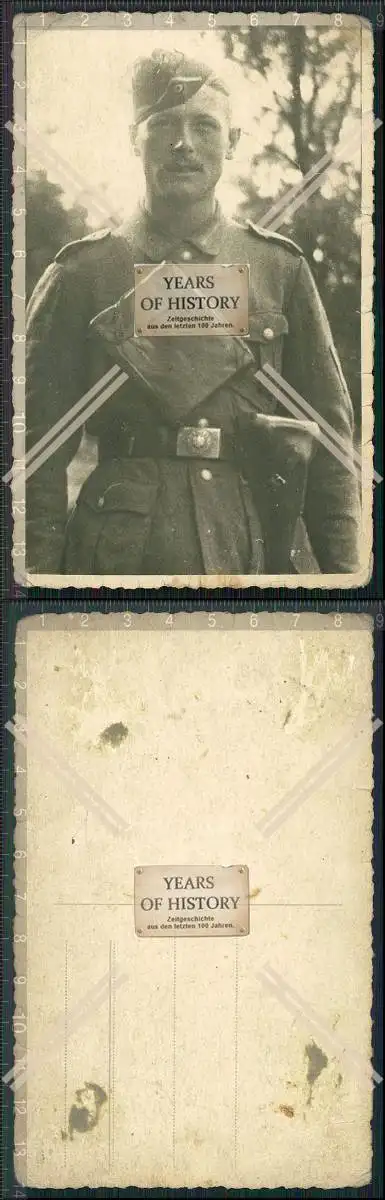 Foto Portrait Soldat im Felde Wehrmacht Heer Holster