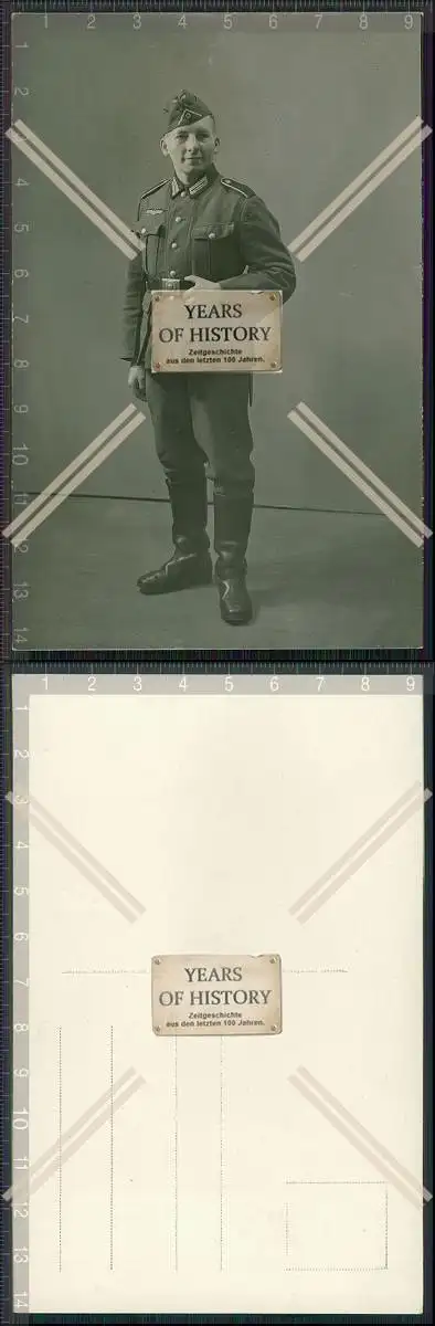 Foto Wehrmacht Heer Soldat mit Waffenrock 