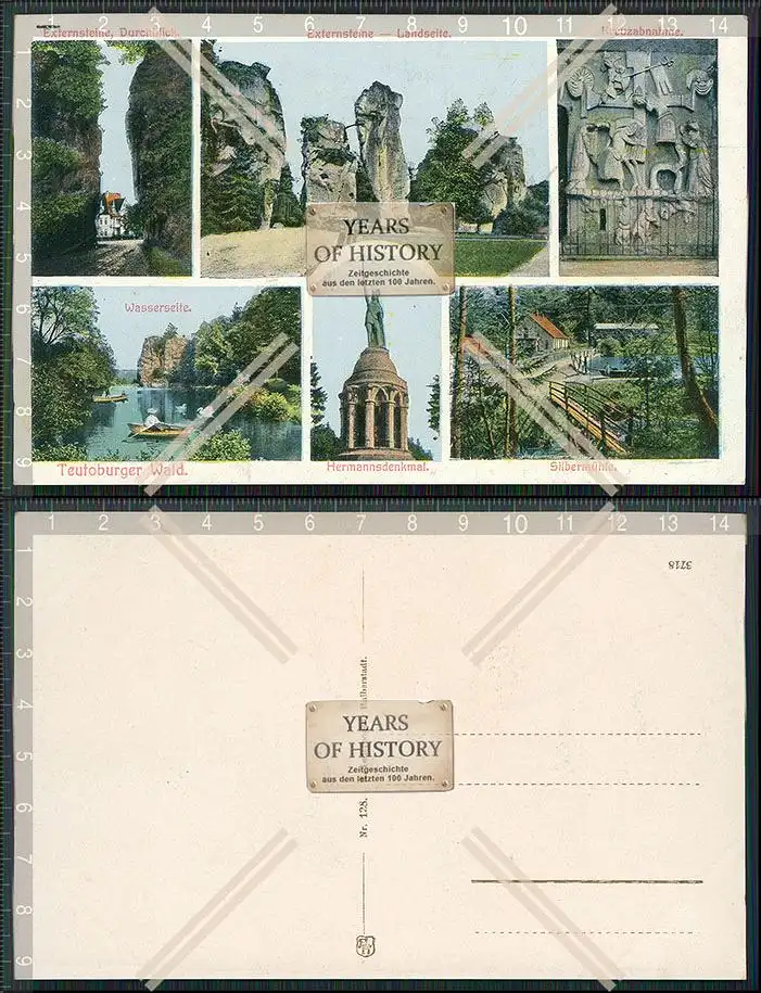 AK Lippe Detmold Hermannsdenkmal Externsteine Silbermühle mehrfach Ansicht um 