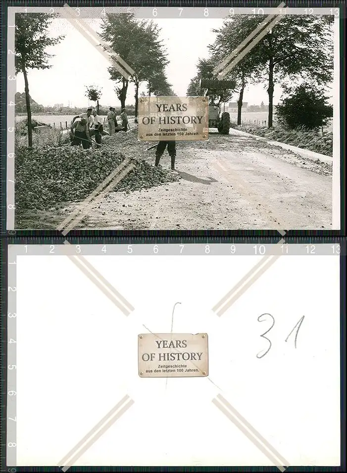 Foto alt Gelsenkirchen im Ruhrgebiet Bauarbeiten Landstraße