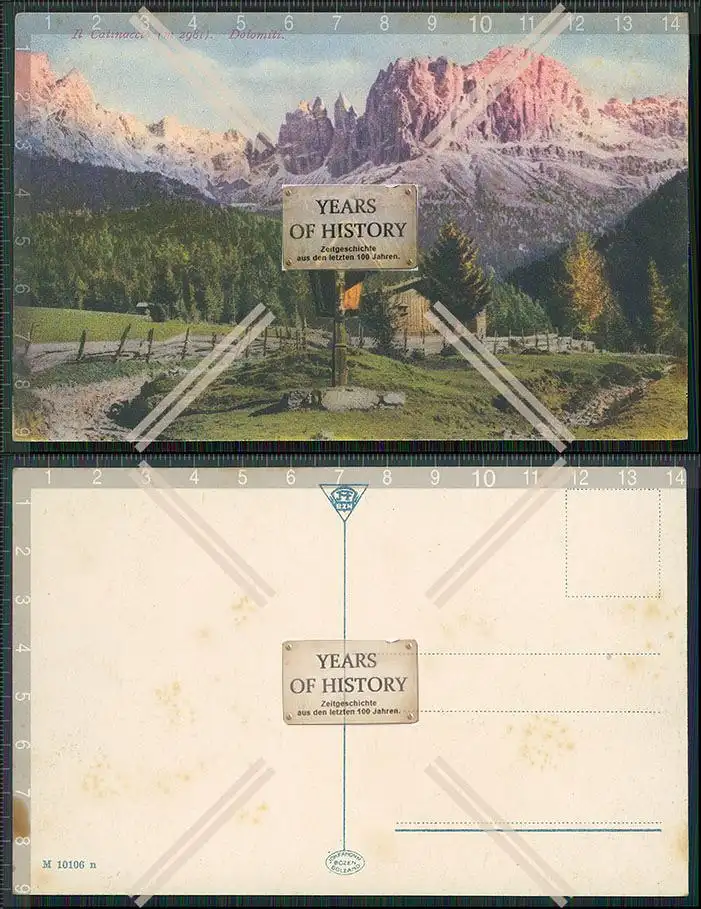 AK Catinaccio Rosengarten Trentino Alto Adige Südtirol Holzkreuz Madonna ? um 