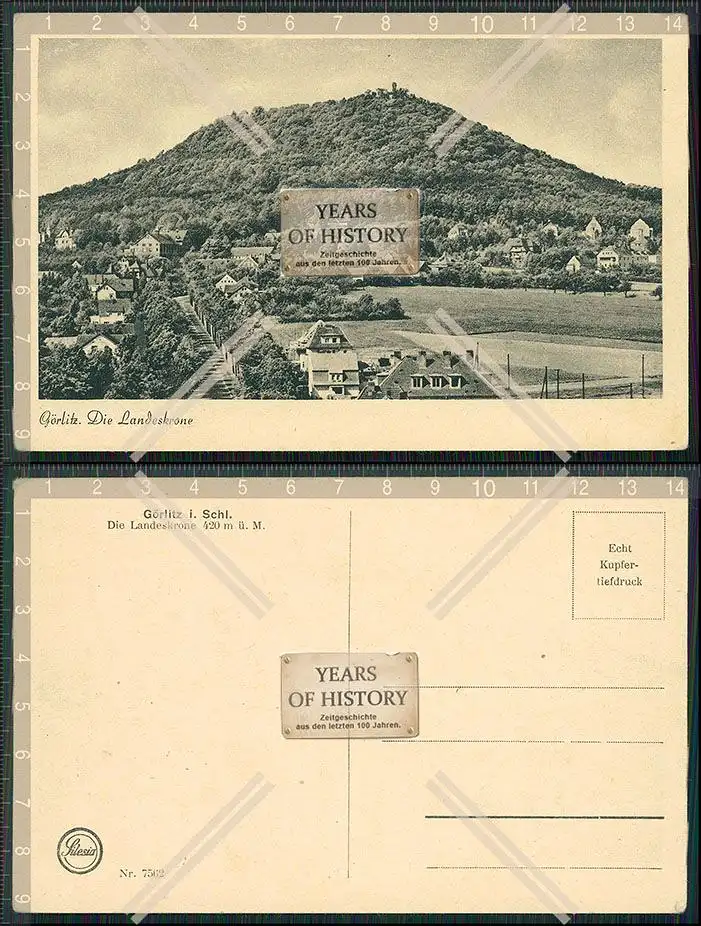 AK Görlitz Schlesien Sachsen die Landeskrone