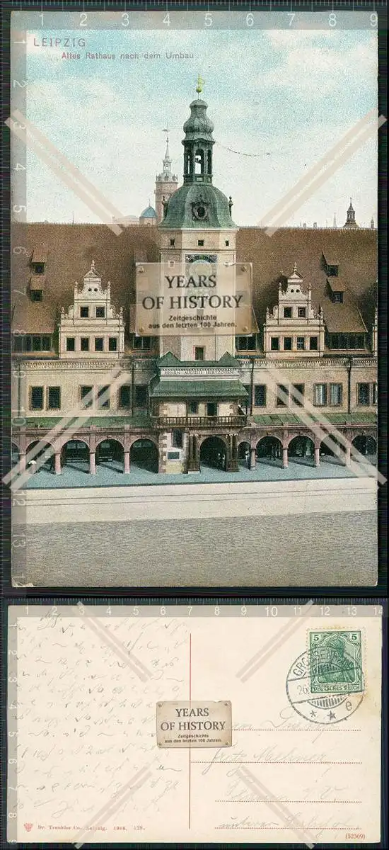 AK Leipzig altes Rathaus nach dem Umbau 1908 