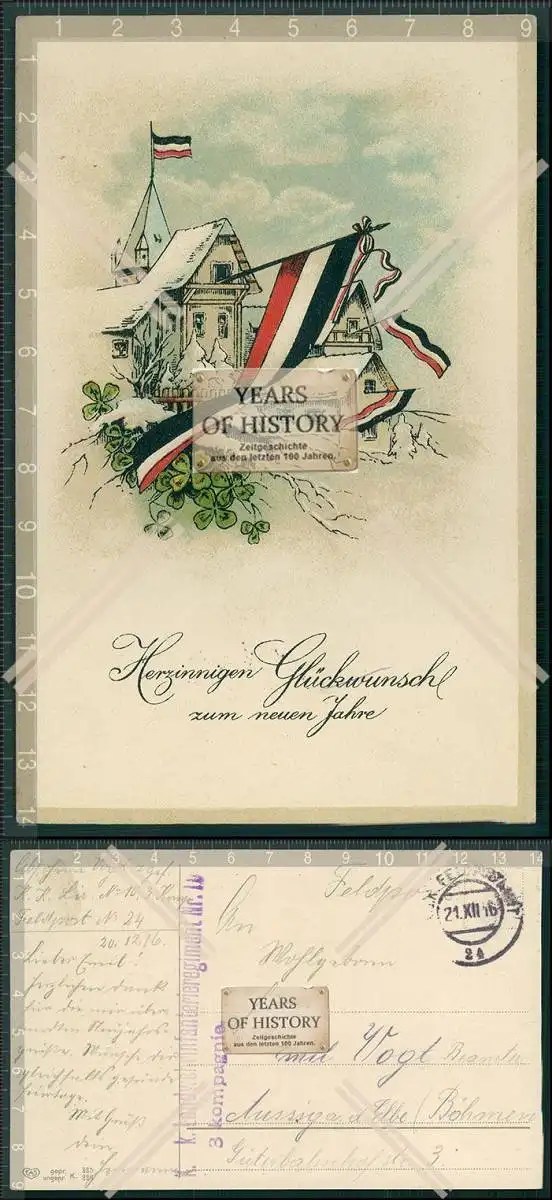 AK 1. WK patriotische Karte 1921 gel. Landwehr Infanterie Regiment