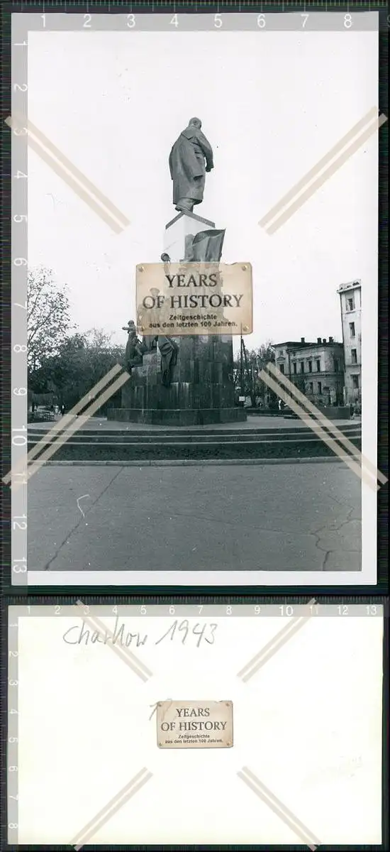 Foto  1943 Taras Schewtschenko Denkmal in Charkow Ukraine