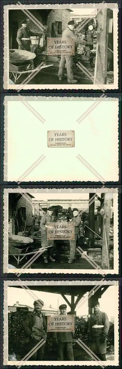Foto  3x Rüstungsbetrieb Schweißer Schlosser Gießerei oder ähnlich 1939